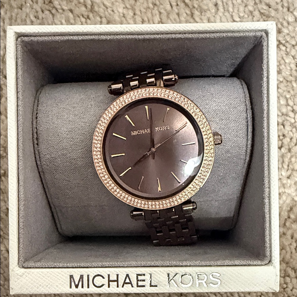 Michael Kors Rose Gold and Brown Watch